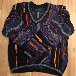 Coogi-like sweater. Multi-colour Size medium
